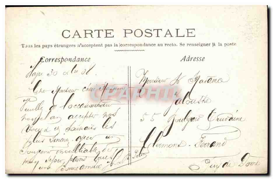 Femme en robe rose — Bonne Année — A.N. Paris, n° 837 — Rückseite