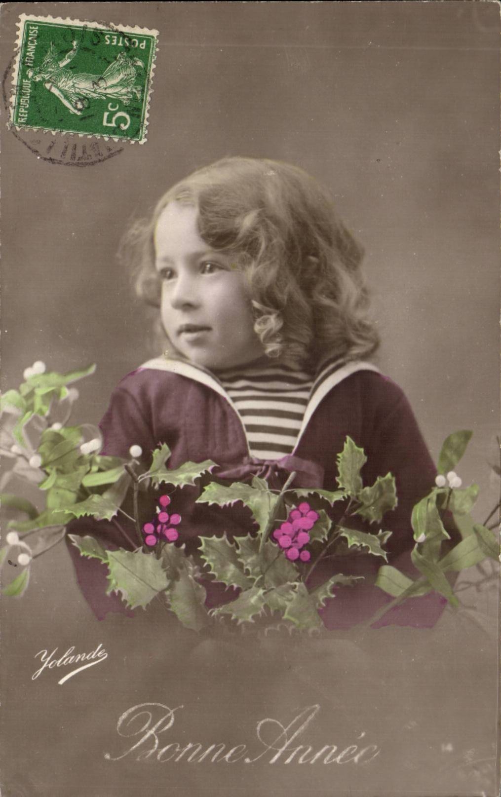 CPA Fantaisie Bonne annee Enfant