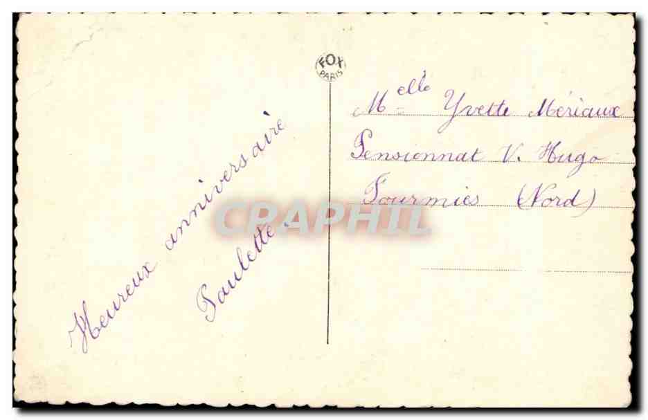 CPA Fantaisie Femme — Rückseite