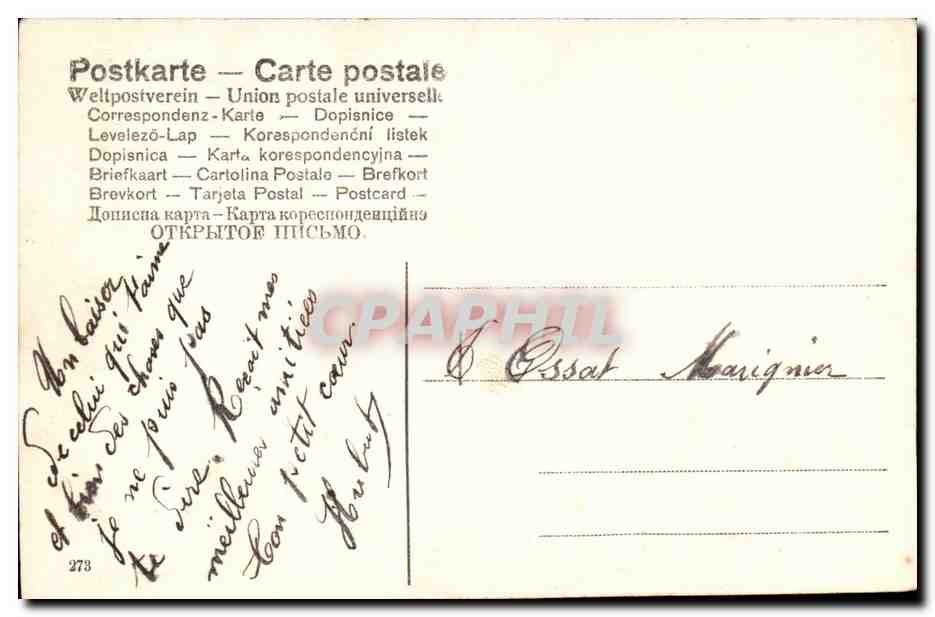 CPA Fantaisie Couple Vous ne pouvez plus vous defendre  — Rückseite