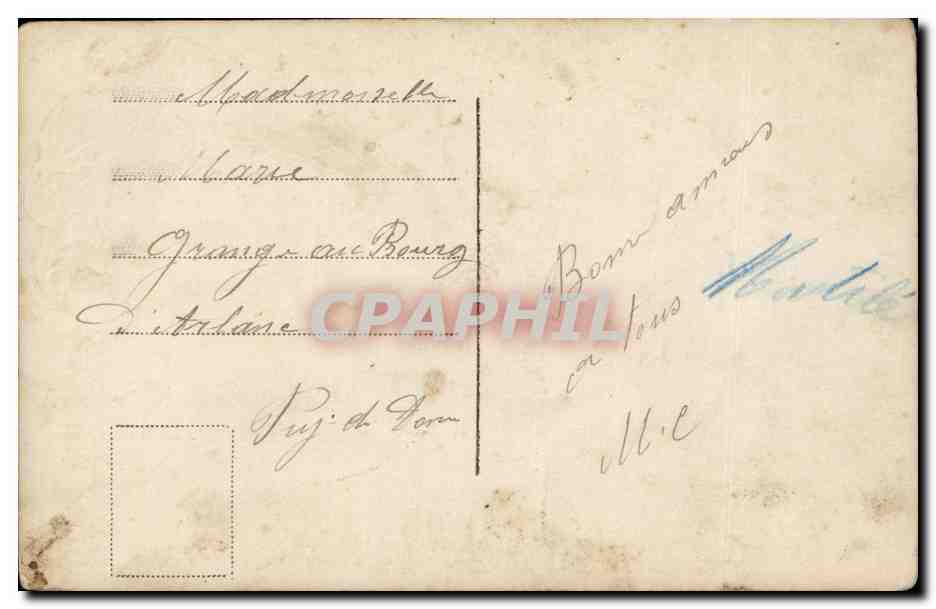 CPA Fantaisie Homme Bonne annee — Verso