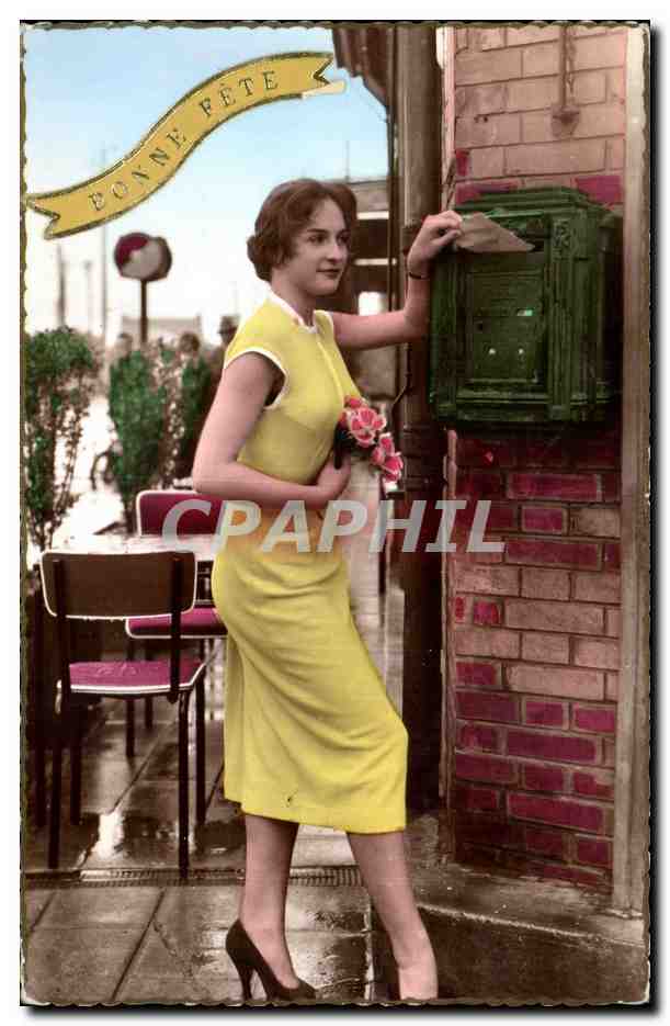 CPA Fantaisie Femme Bonne fete