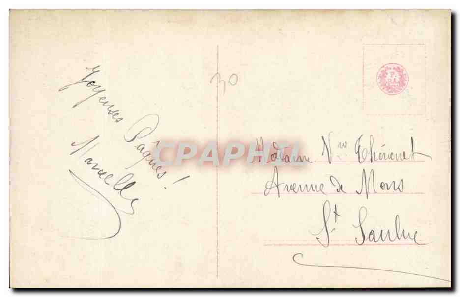 Jeune femme — avec bouquet de roses — éditée par RR n°2834/3 — Reverso