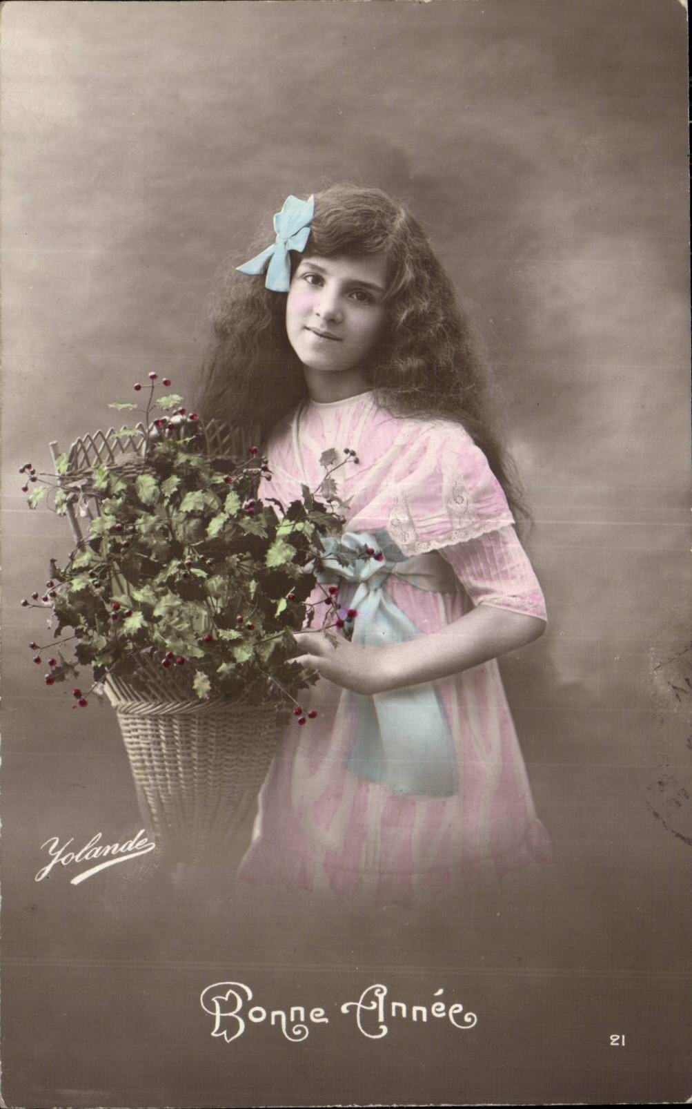 CPA Fantaisie Femme Bonne annee