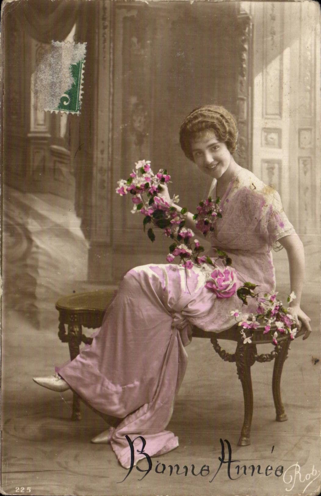 CPA Fantaisie Femme Bonne annee