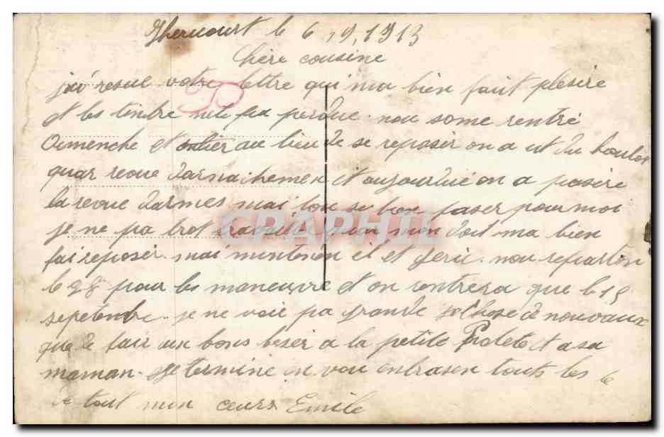 CPA Fantaisie Homme Militaire Militaria — Verso