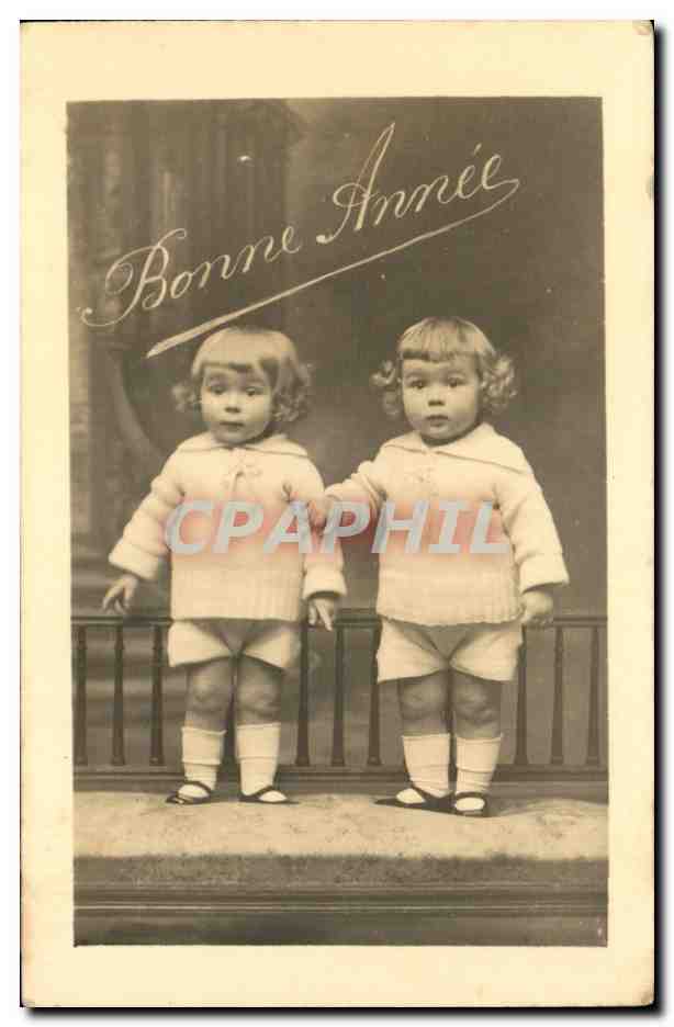 CPA Fantaisie Enfants Jumeaux Twins