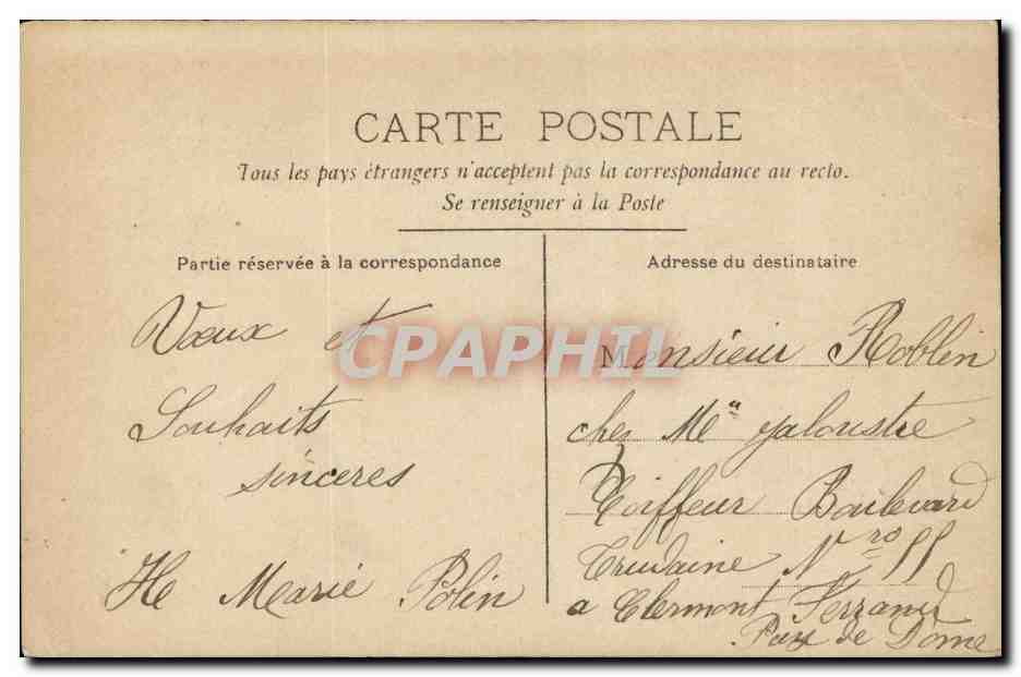 CPA Fantaisie Femme Joyeuse annee — Rückseite