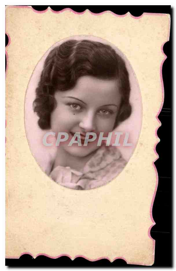 Portrait of a young woman — publisher P.F. — series number not visible