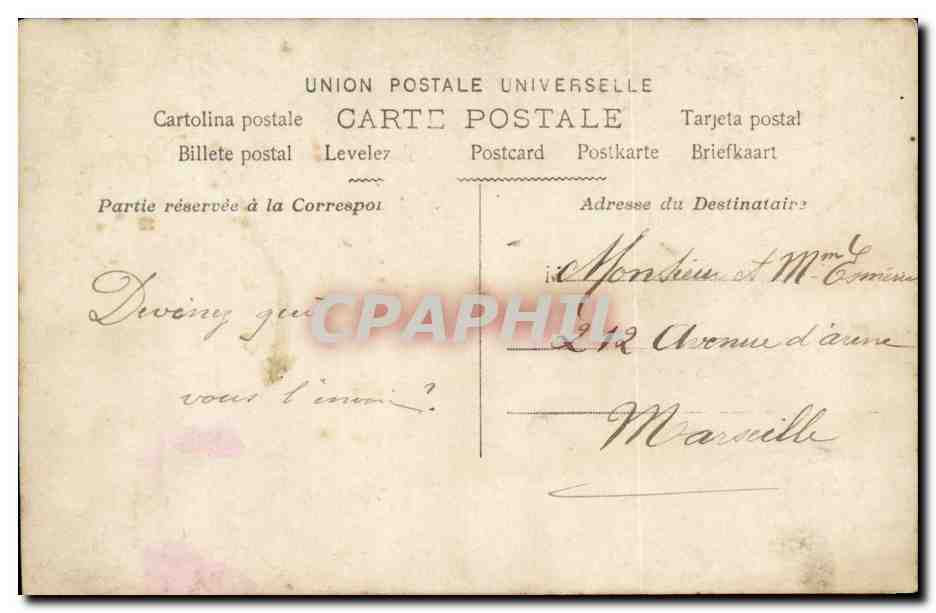 CPA Fantaisie Enfant Jolis poissons d'avril messagers de bonheur Portez leur sans tarder les souhaits de mon coeur — Rückseite