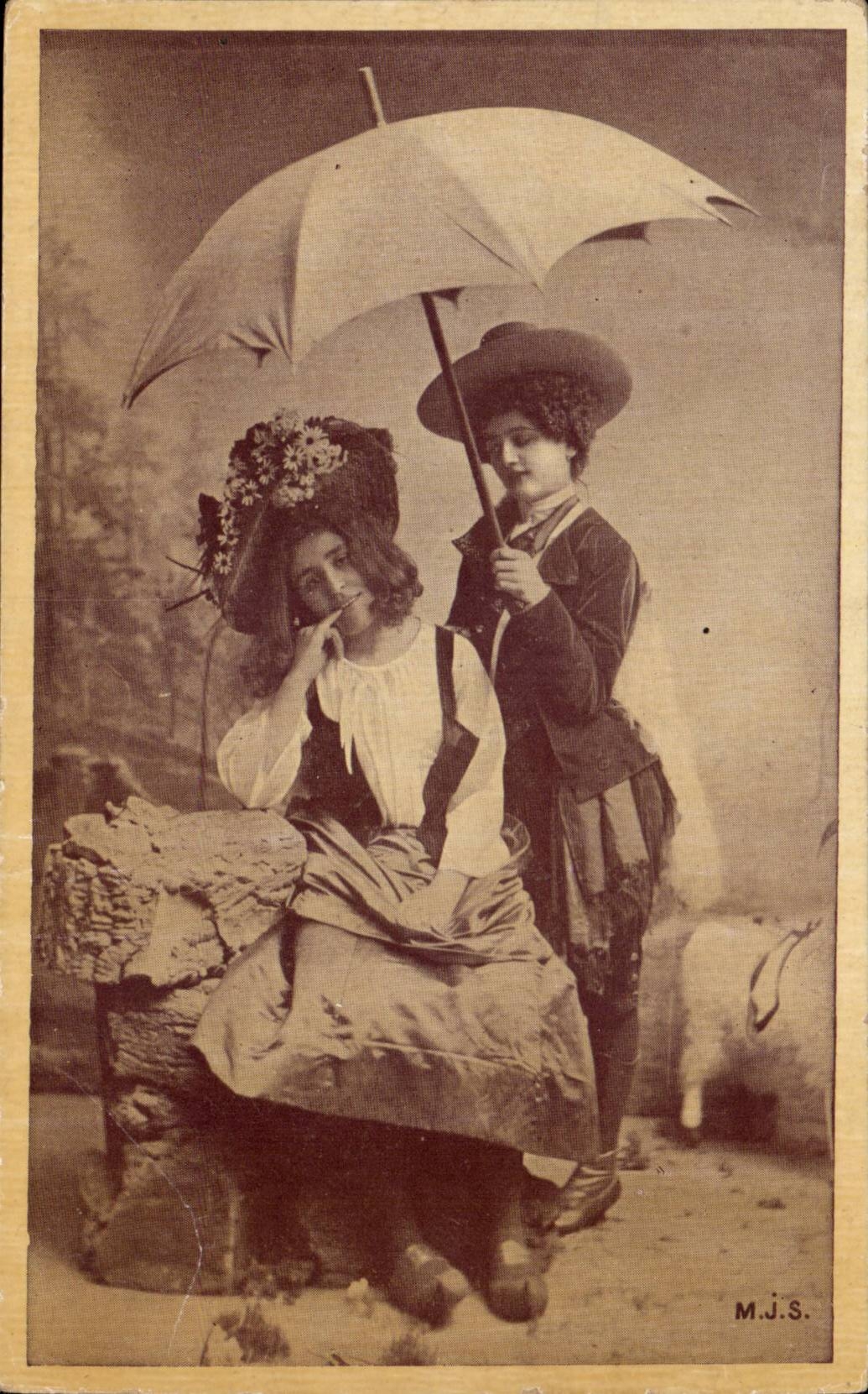 CPA Fantaisie Enfants et mouton