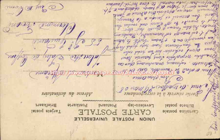 CPA Fantaisie Enfant Gage d'amitie — Verso