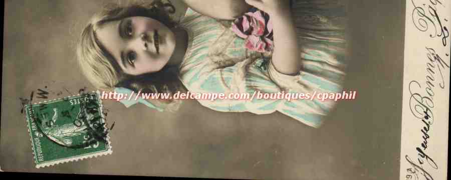 CPA Fantaisie Enfant Bonnes fetes (paques oeuf)