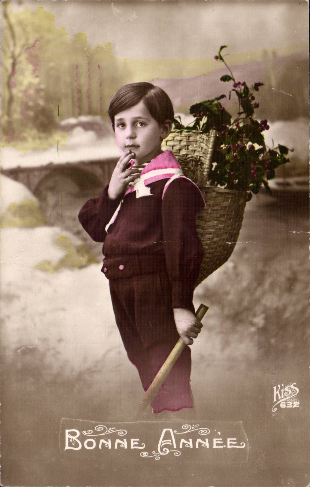 CPA Fantaisie Enfant Bonne annee