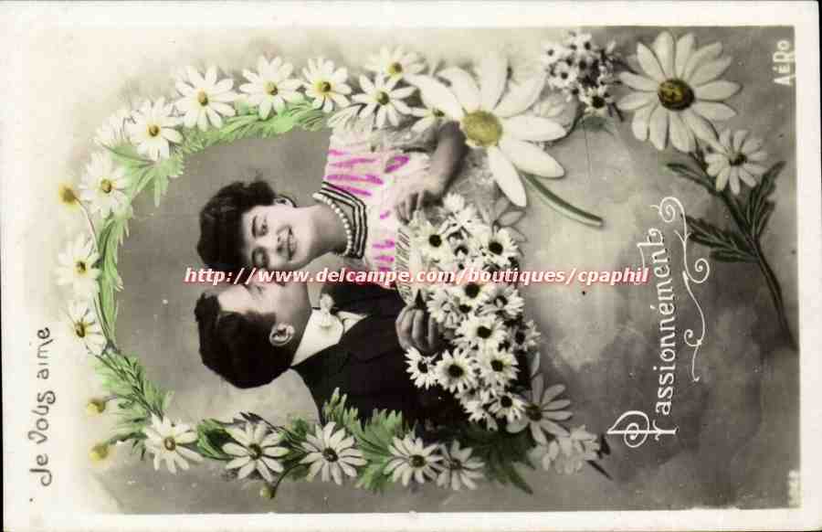 CPA Fantaisie Couple Je vous aime passionnement