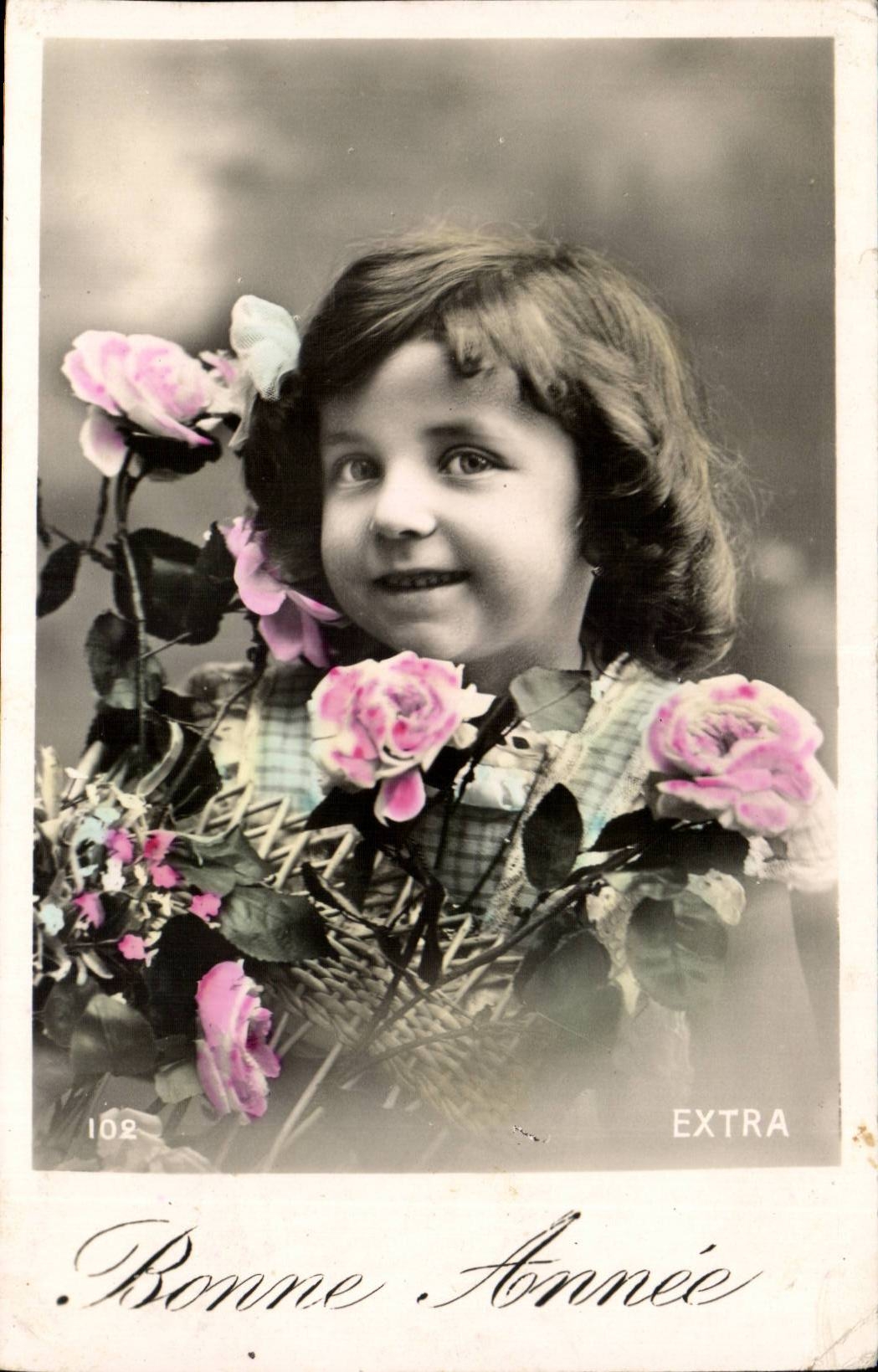 CPA Fantaisie Enfant Bonne annee