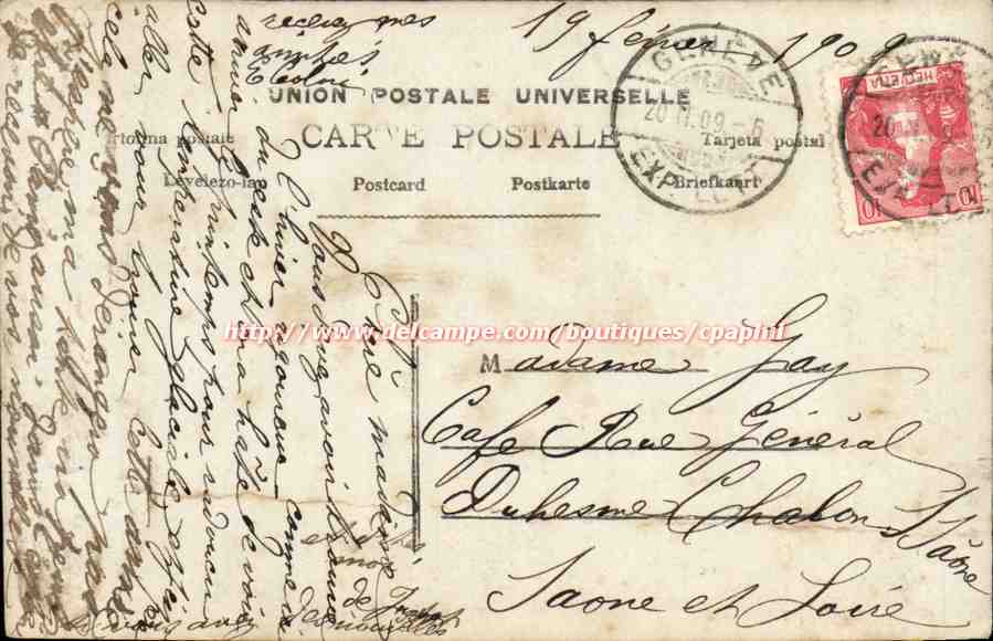 CPA Fantaisie Femme De Geneve je vous envoie mes plus tendres pensees — Rückseite
