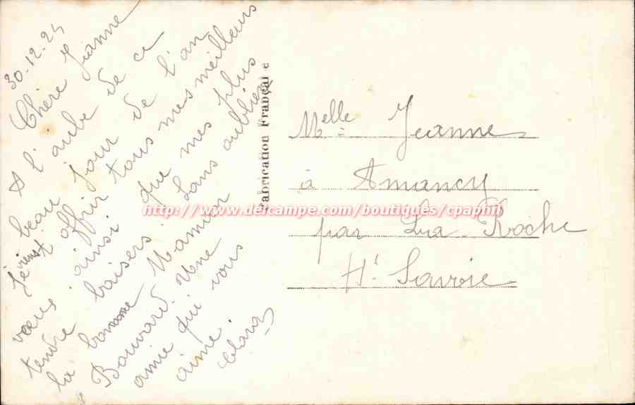 CPA Fantaisie Bonne annee — Rückseite