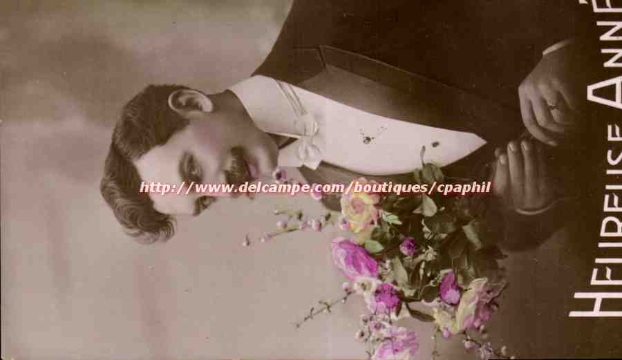 CPA Fantaisie Homme Heureuse annee