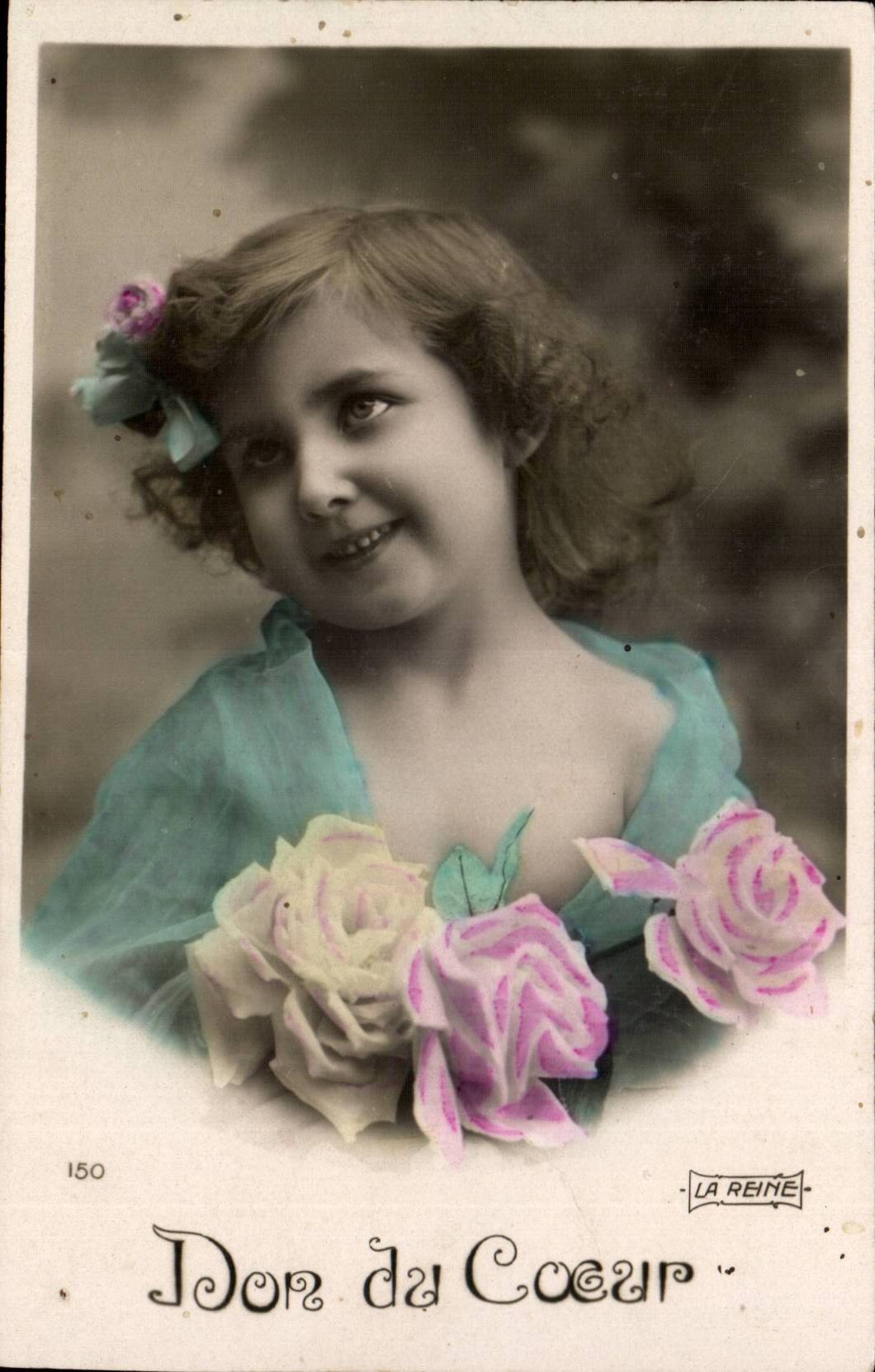 CPA Fantaisie Enfant Don du coeur