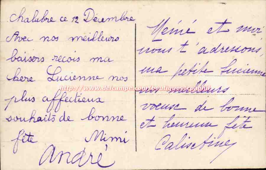 CPA Fantaisie Enfant Bonne fete — Rückseite