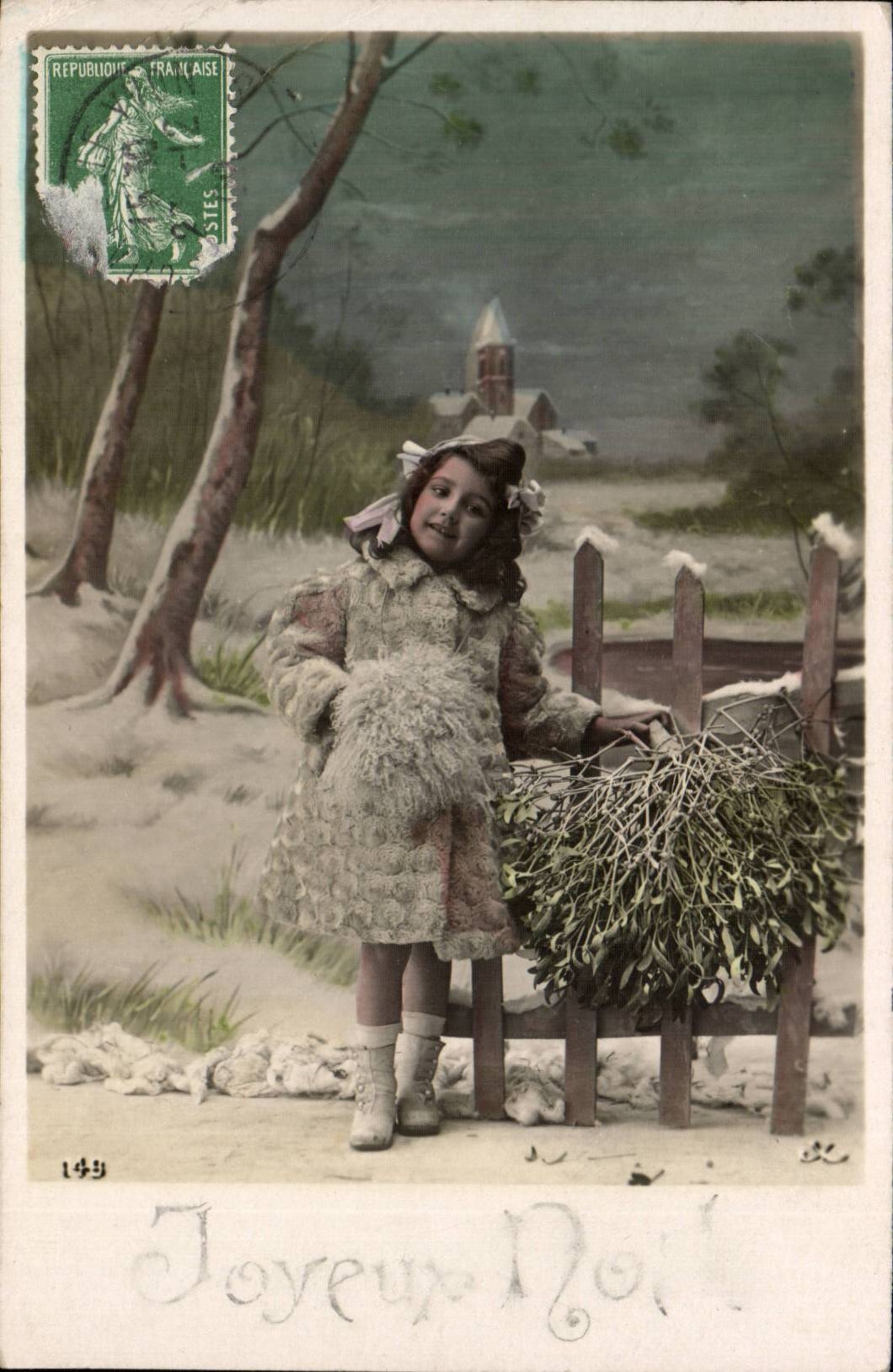 CPA Fantaisie Enfant Joyeux Noel