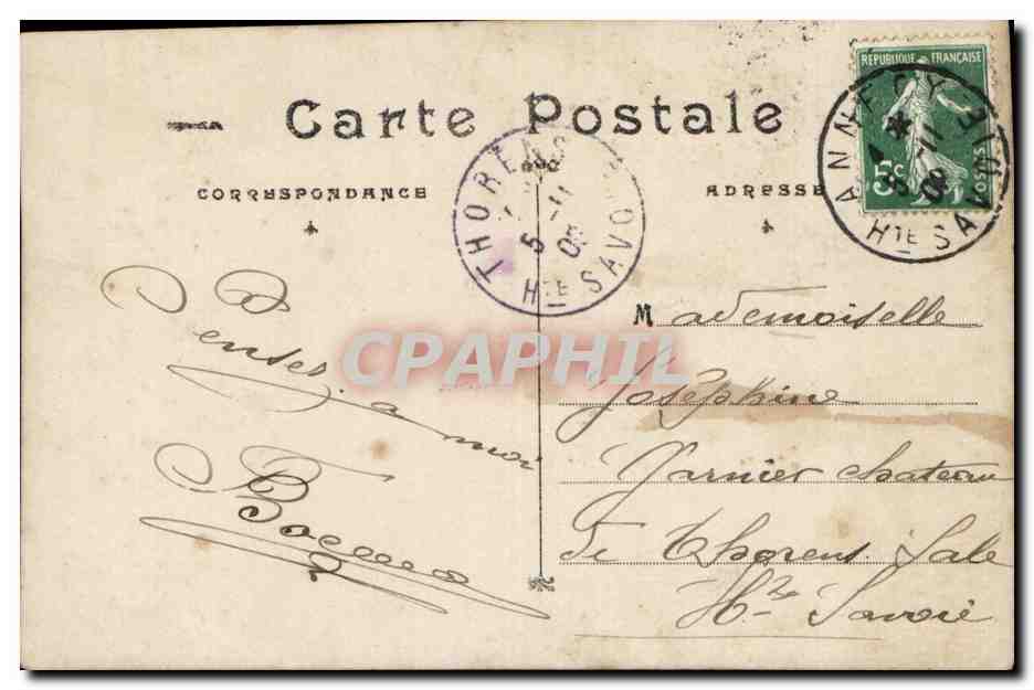 Homme à la moustache tenant un bouquet — J.A.K. Paris — n° 2113 — Verso