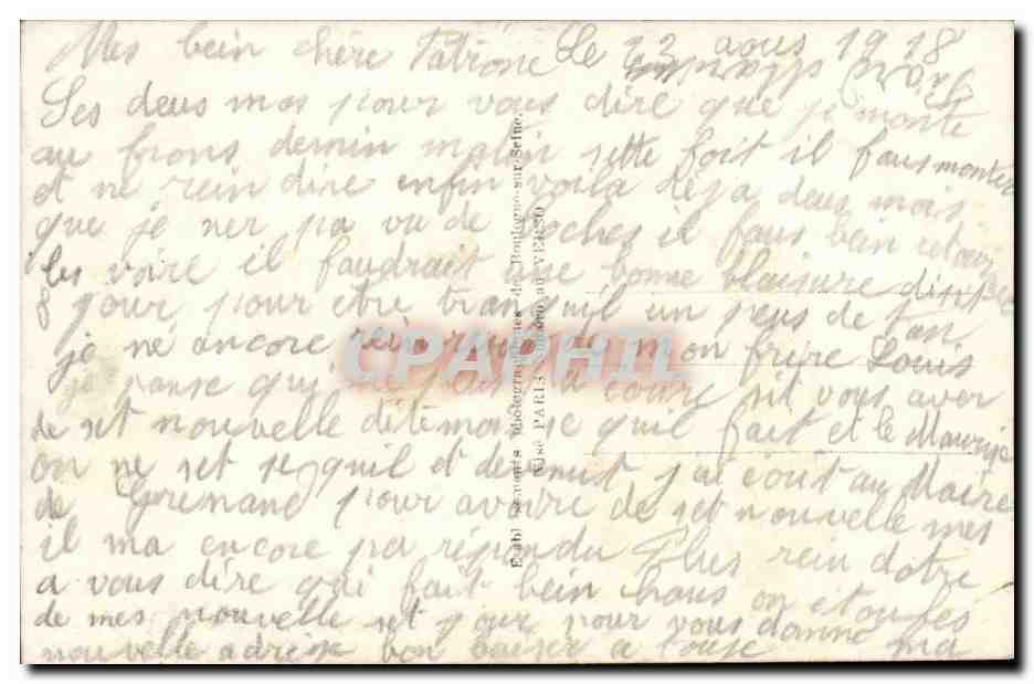 CPA Fantaisie Ah bise moi bise moi dans le cou (femme et militaire) — Rückseite