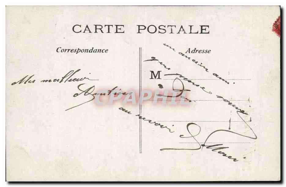 CPA Fantaisie 1er avril couple poissons — Rückseite