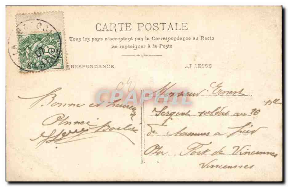 Joven mujer en vestido lavanda — rosas — E.L.D. n° 4106 bis — Reverso