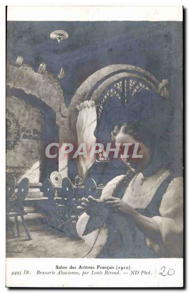 CPA Fantaisie SAlon des artistes francais Brasserie alsacienne par Louis Beroud