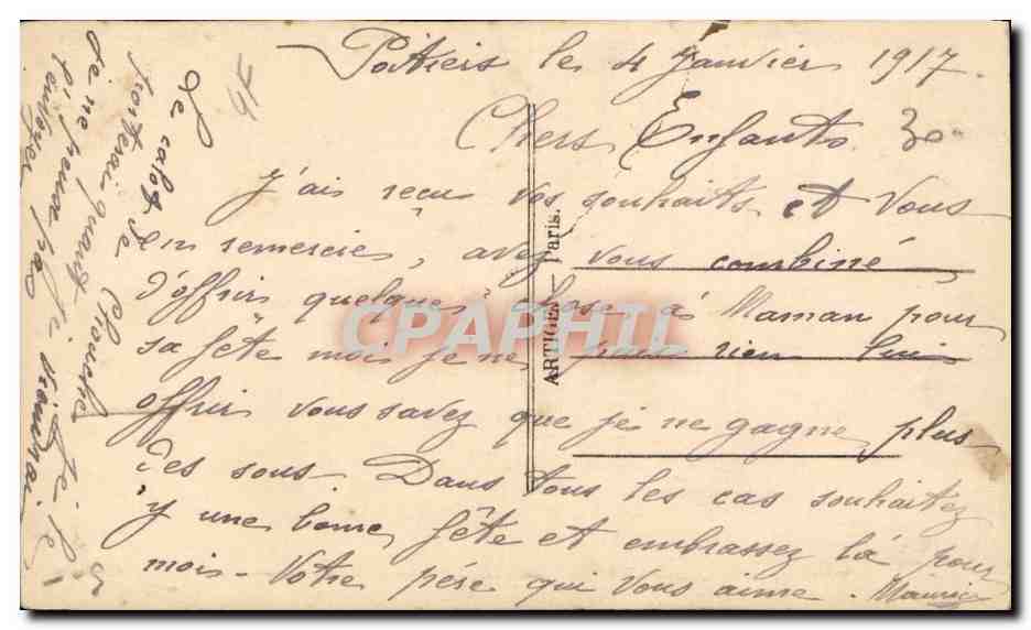 CPA Fantaisie o boche detestes ! nos courages ardents sont les fils barbeles qui briseront vos dents ! (militaria) — Rückseite