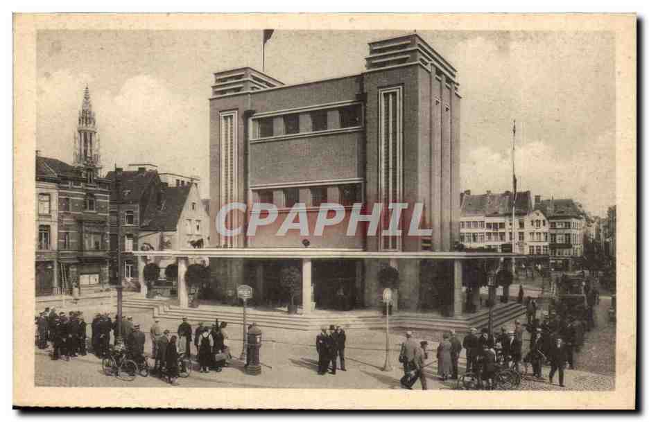 Belgie Belgique Anvers Antwerpen CPA Tunnel pour pietons sous l'Escaut Facade