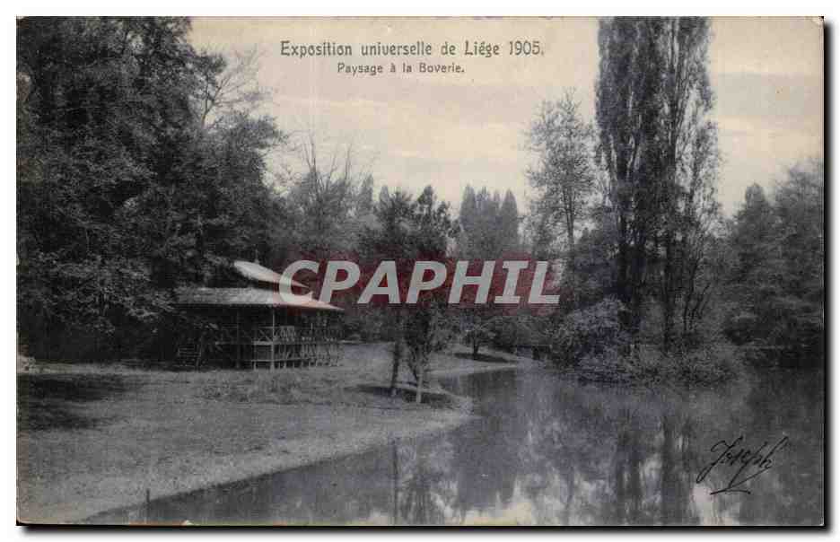 Belgique Belgie Liege CPA Exposition universelle de Liege 1905 Paysage a la Boverie 