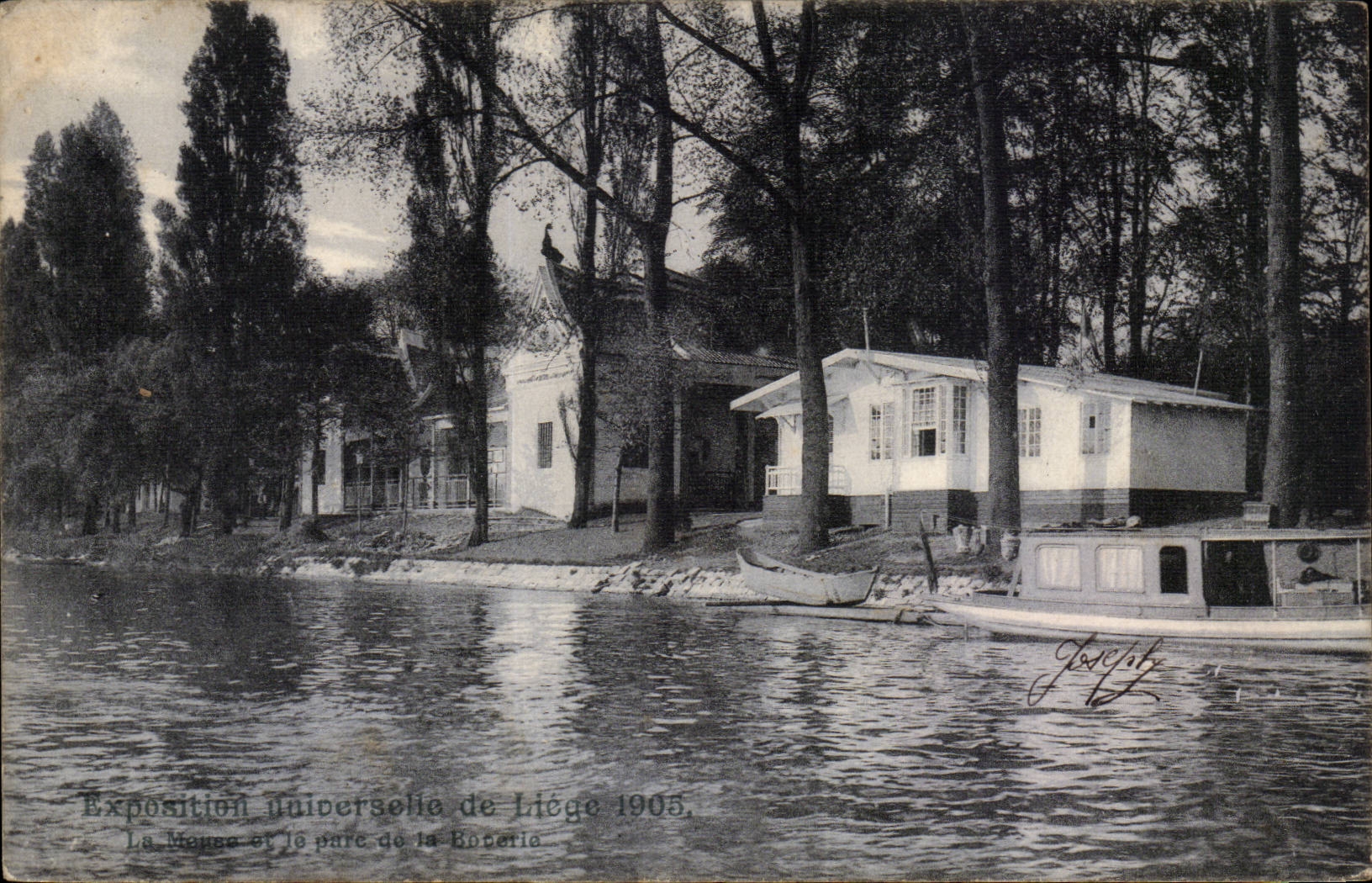 Exposition universelle de Liège 1905 — La berge et le parc de la Boterlie — Union Postale Universelle, No. 126