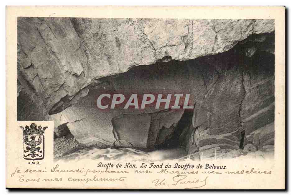 Grotte de Han. Le Fond du Gouffre de Belvaux — A.M.R. — n° de série non visible