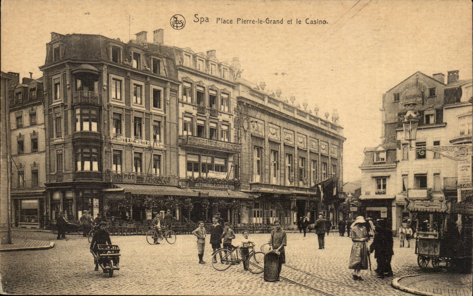 Belgique Belgie Spa CPA Place Pierre le Grand et le casino