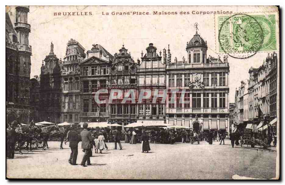 Belgique Belgie Bruxelles Brussel CPA La grand place Maison des Corporations