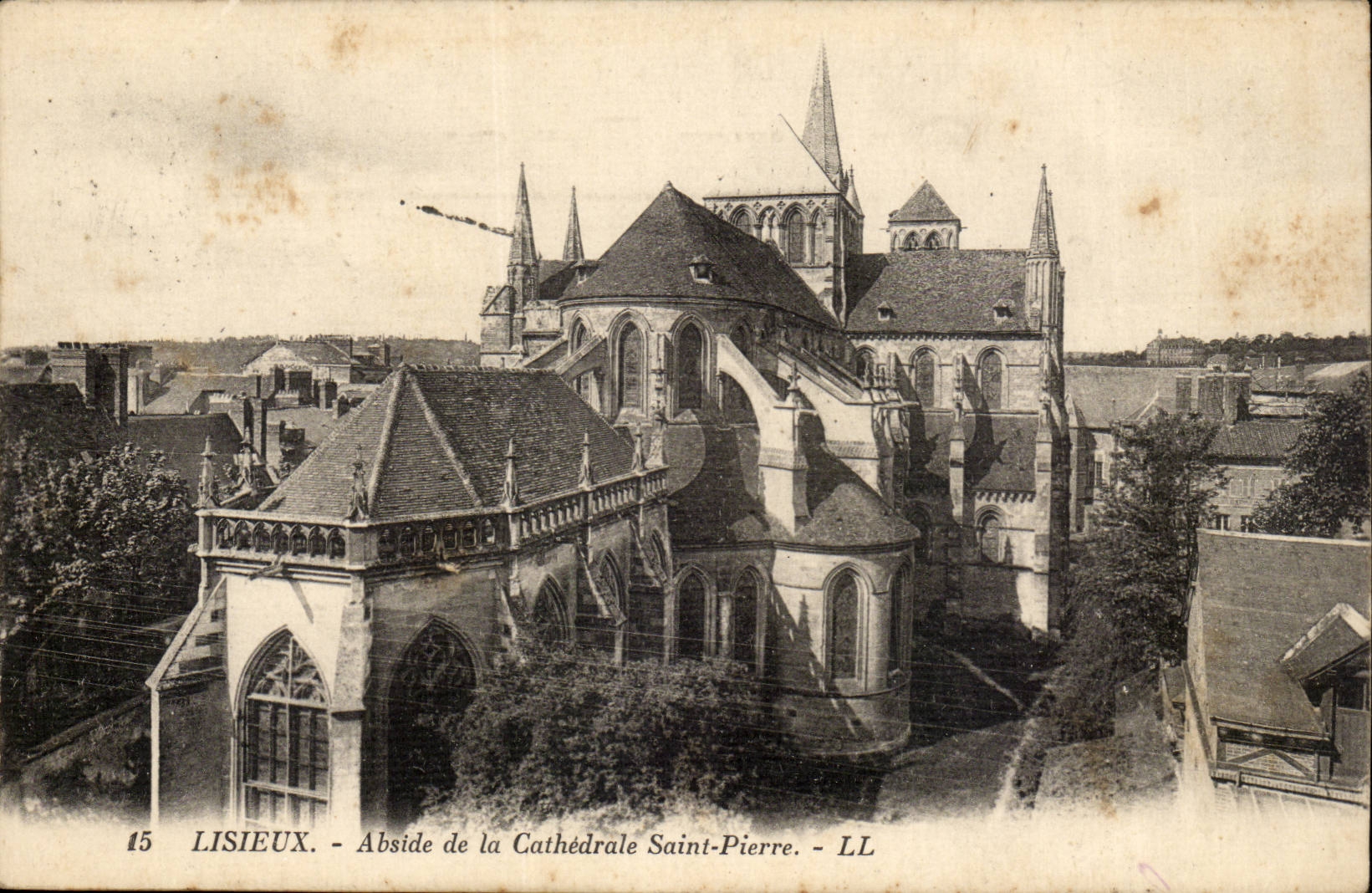 Lisieux CPA Abside de la cathedrale Saint Pierre