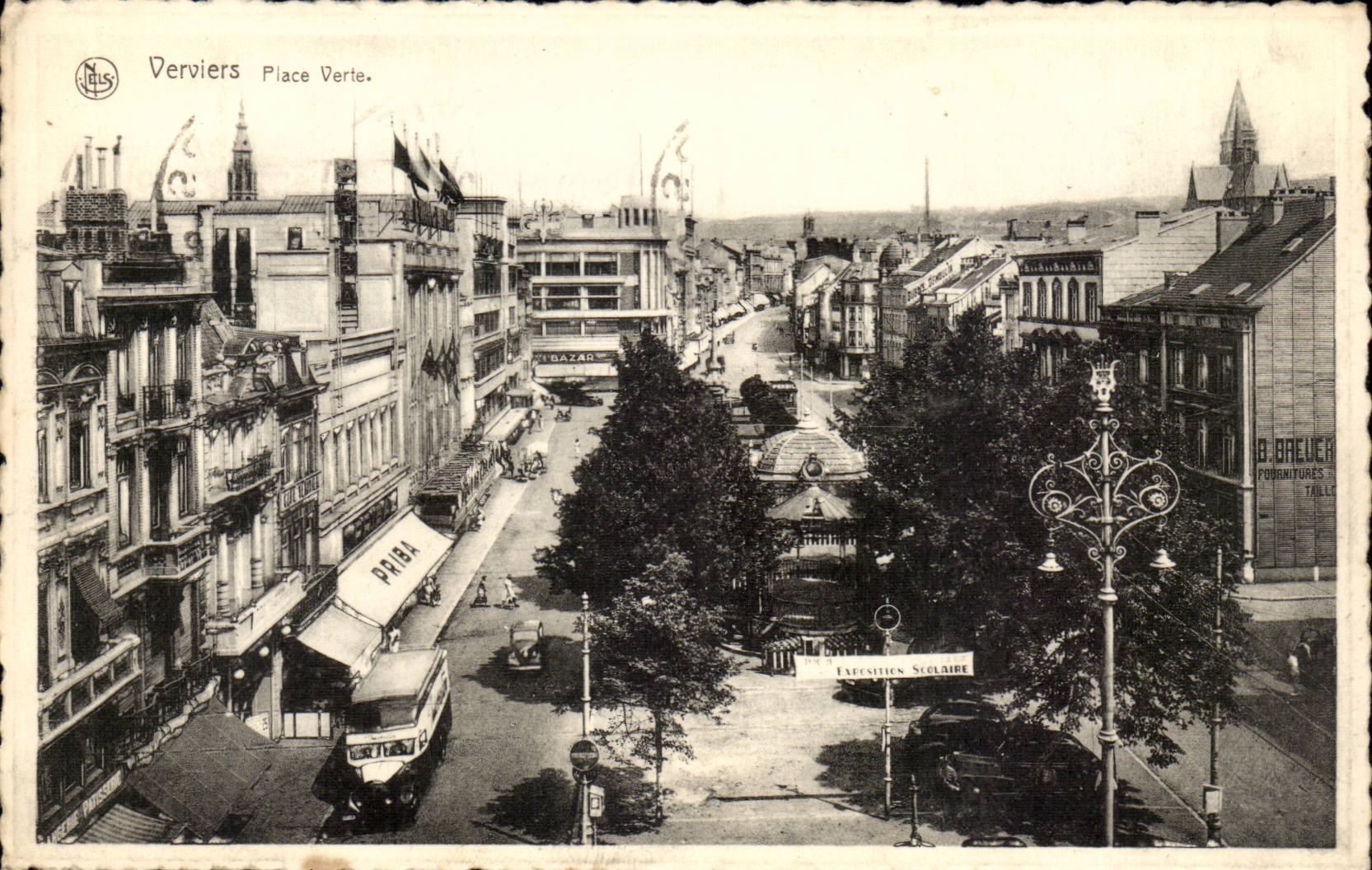 Derviers Place Verte — vue panoramique — éditeur Nels, n° 10