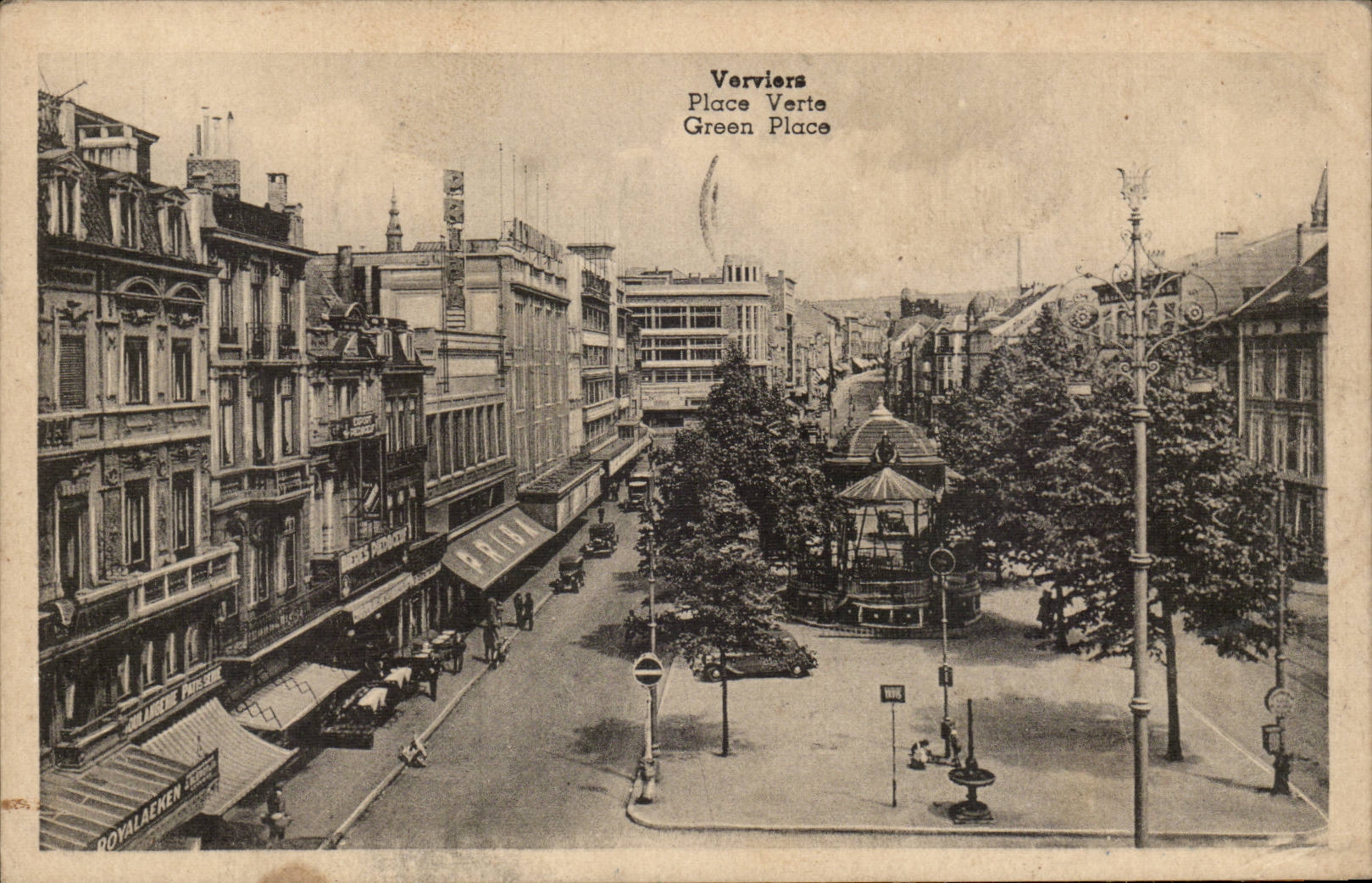 Verviers — Place Verte — éditeur non identifié, n° de série non visible