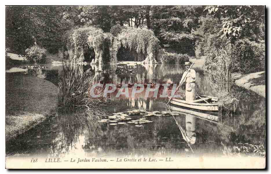 LILLE — Le Jardin Vauban — La Grotte et le Lac — LL. — n° 118