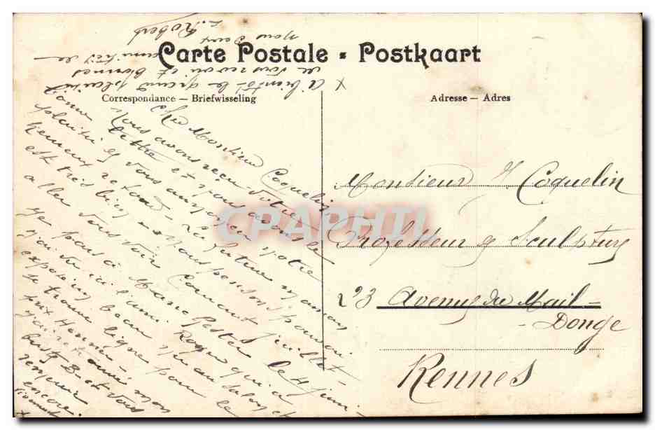 SS Bruxellesville CPA Compagnie belge maritime du Congo — Back