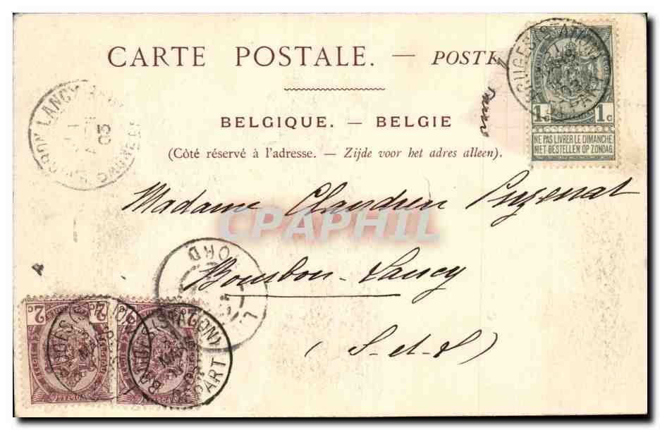Belgique Belgie CPA Bruges L'hopital Saint Jean — Rückseite