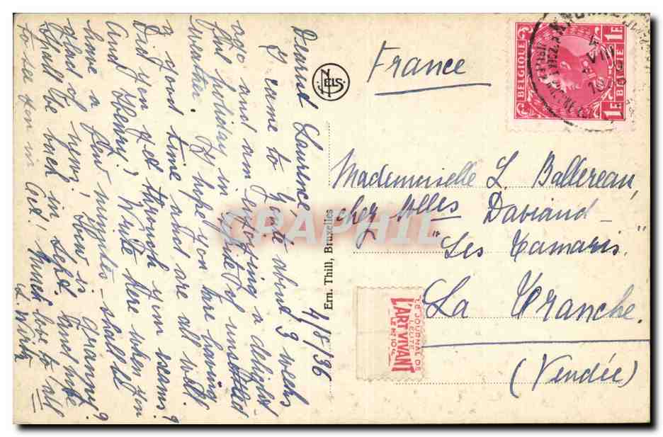 Belgique Belgie CPA Knocke sur mer Avenue Lippens — Rückseite