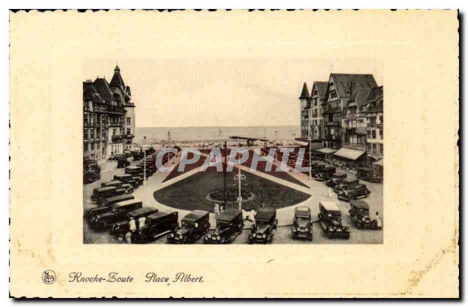 Belgique Belgie CPA Knocke Zoute Place Albert (automobiles)