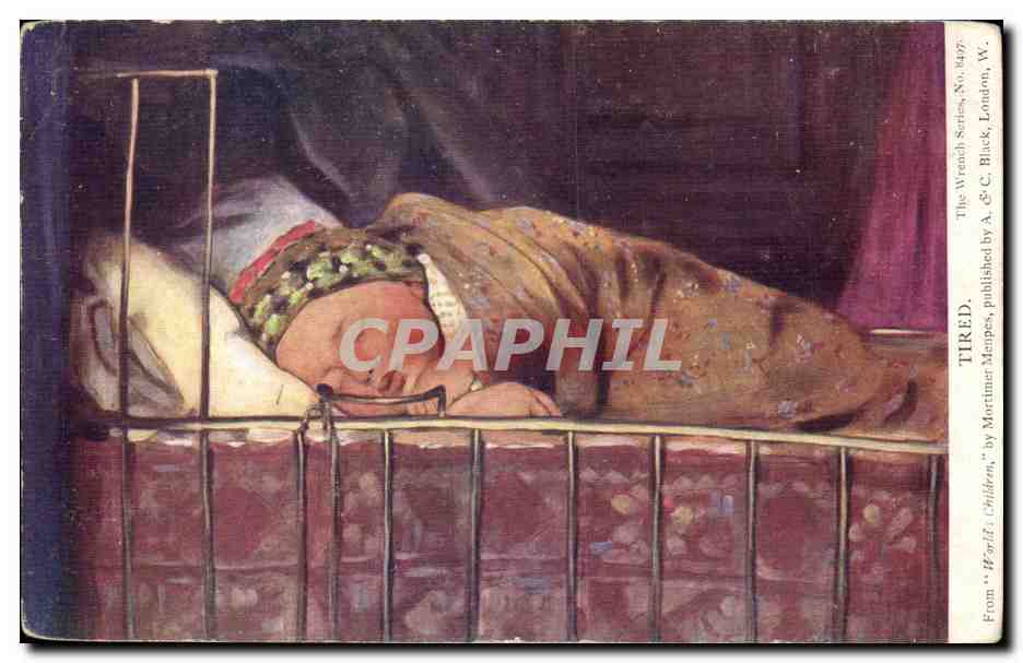 CPA Tired from World's children by Mortimer Menpes London