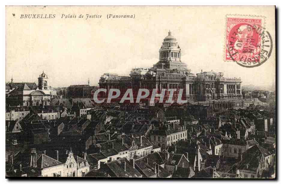 Belgie Belgique Bruxelles CPA Palais de justice (panorama)