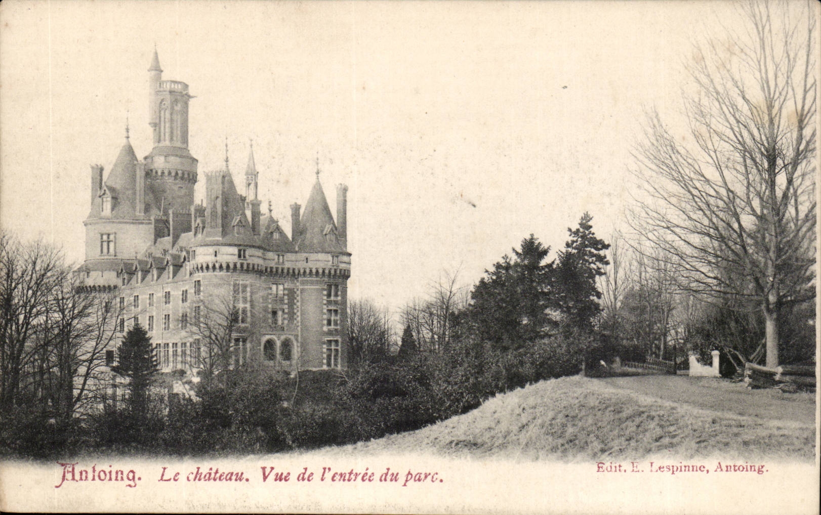 Belgie Belgique Antoing CPA vue de l'entree du parc