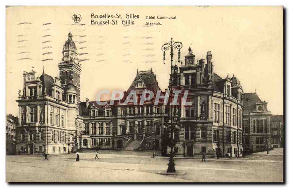 Belgie Belgique Bruxelles Saint Gilles CPA hotel communal